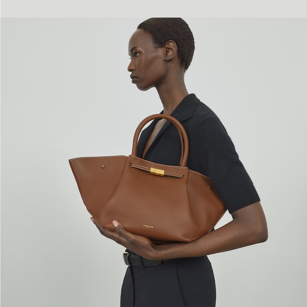 DeMellier Rich Tan w/ Ecru Stitching Midi New York